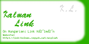 kalman link business card
